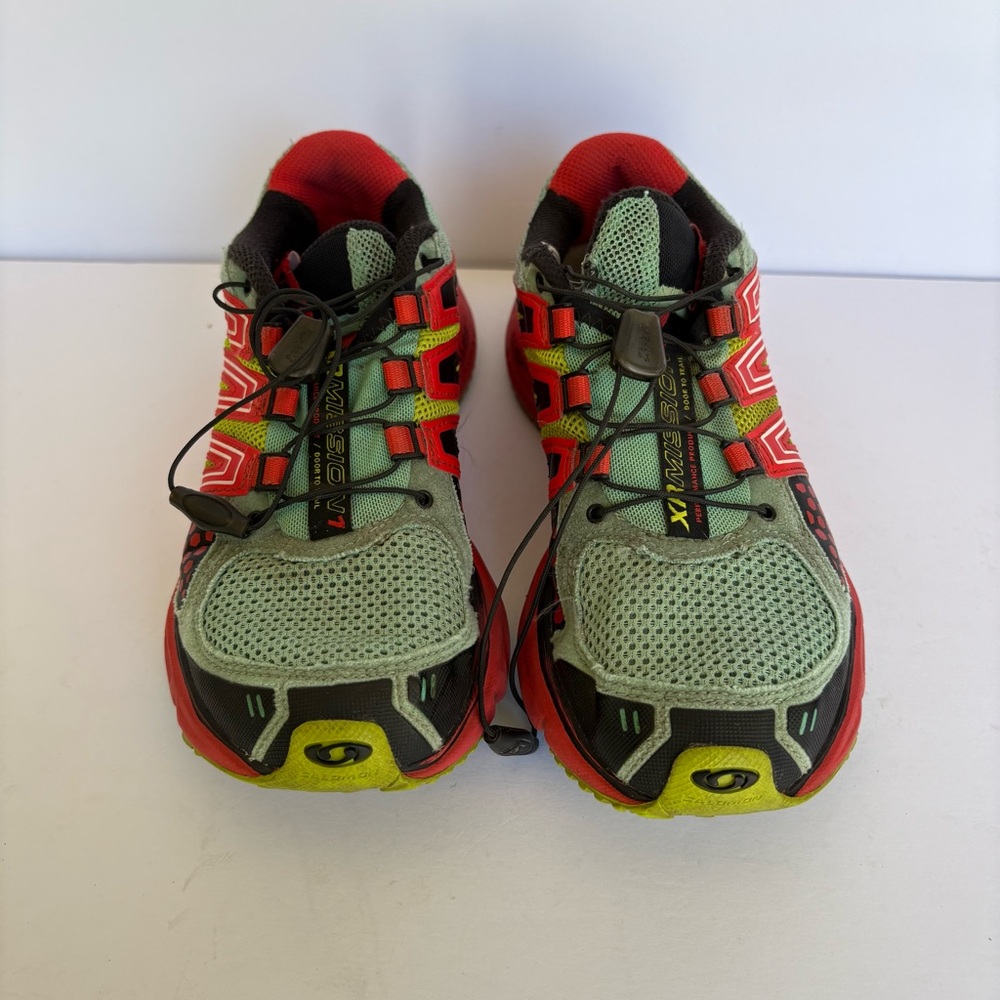 Salomon Red and Green Athletic Shoes SensiFlex, Women Specific Ride XR Mission
